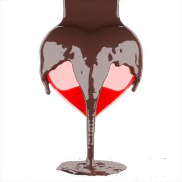 Chocolate heart. Stock Illustration