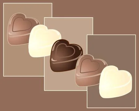 Chocolate heart Stock Illustration
