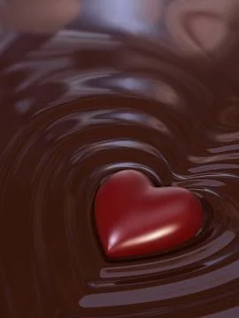 Chocolate heart Stock Illustration