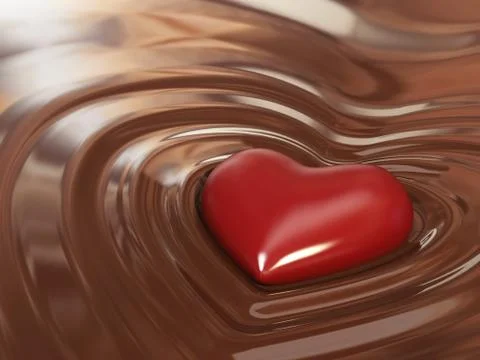 Chocolate heart Stock Illustration