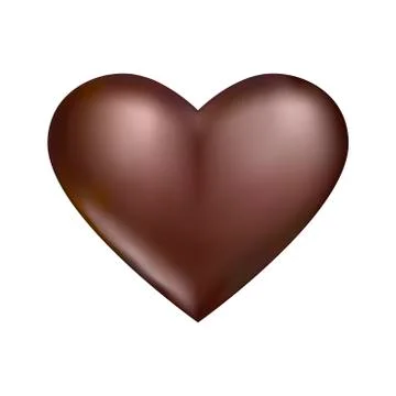 Chocolate heart Stock Illustration