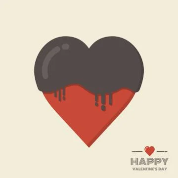 Chocolate heart Stock Illustration