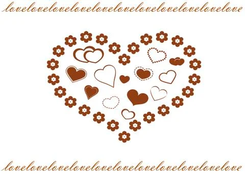 Chocolate heart Stock Illustration