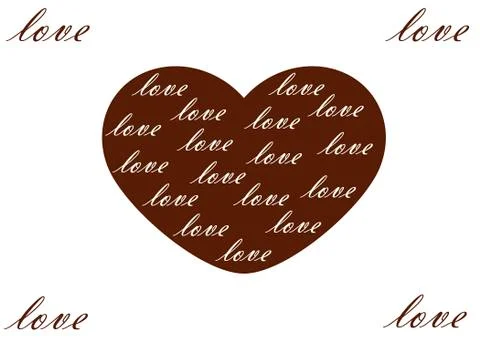Chocolate heart Stock Illustration
