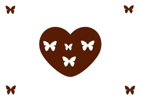 Chocolate  heart Stock Illustration