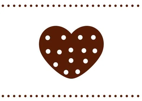 Chocolate heart Stock Illustration