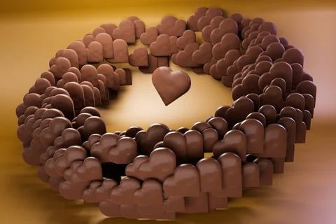 Chocolate heart Illustrazione stock