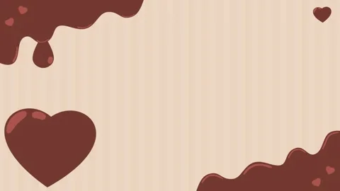 Chocolate heart Looping animated background. 1080p (2) Stock Footage 258881052