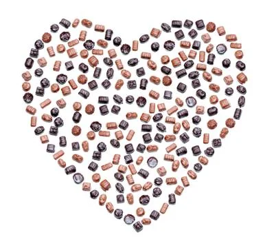 Chocolate heart Stock Photos