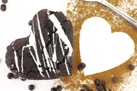Chocolate heart 스톡 사진