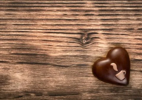 Chocolate heart Stock Photos