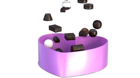 Chocolate in heart shape gift box 스톡 일러스트