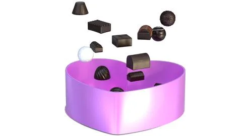 Chocolate in heart shape gift box 스톡 일러스트