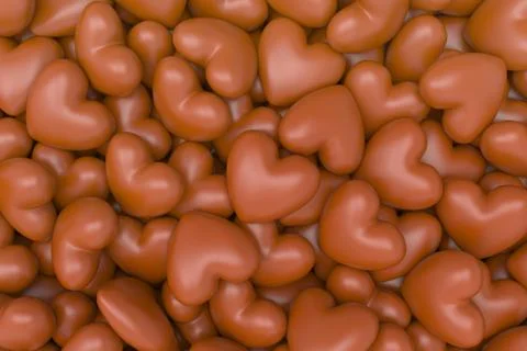 Chocolate hearts background Stock Illustration