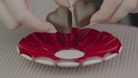 Chocolate hearts Stock Footage 301915996