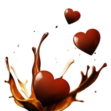 Chocolate hearts Stock Illustration