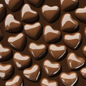 Chocolate hearts Illustration