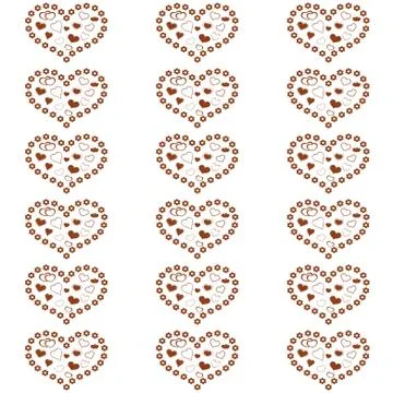 Chocolate hearts Stock Illustration