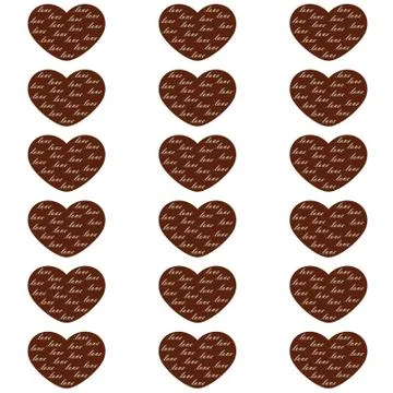 Chocolate hearts Stock Illustration