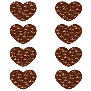 Chocolate hearts Stock Illustration