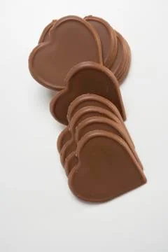 Chocolate hearts Stock Photos