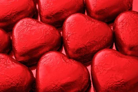 Chocolate hearts Stock Photos