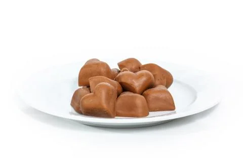 Chocolate hearts Stock Photos
