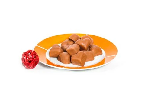 Chocolate hearts Stock Photos
