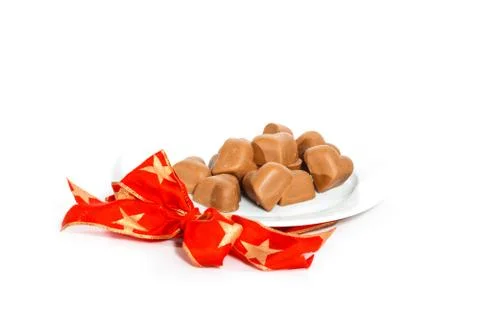 Chocolate hearts Stock Photos