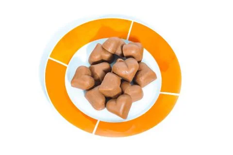 Chocolate hearts Stock Photos