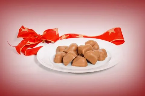 Chocolate hearts Stock Photos