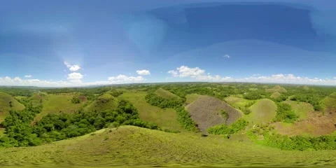 Chocolate hills.Bohol Philippines. 360-Degree view. Stock-Footage 166324585