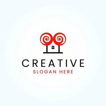 Chocolate House Logo Design Vector Template Stock Illustration