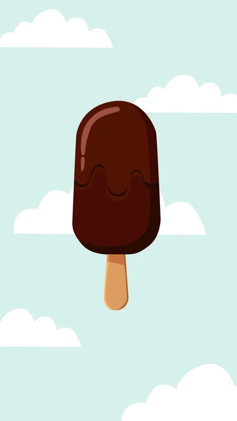 Chocolate Ice Cream Bar Floating Among Clouds Seamless Background Stock Footage 337816494