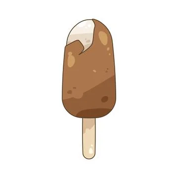 Chocolate ice cream bar 스톡 일러스트