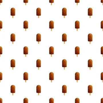 Chocolate ice cream bar pattern for summer dessert 스톡 일러스트