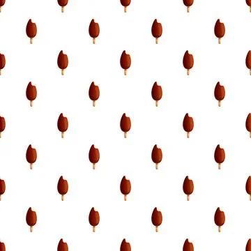 Chocolate ice cream bar pattern for summer dessert Stock Illustration