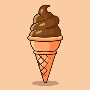 Chocolate Ice Cream Stock Illustration