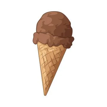 Chocolate ice cream illustration 库存插图