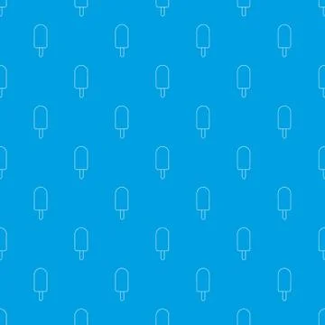 Chocolate ice cream pattern vector seamless blue Stock Illustration