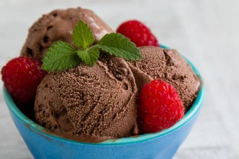 Chocolate ice cream Stock Photos