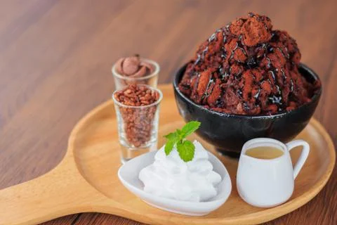 Chocolate ice cream Stock Photos