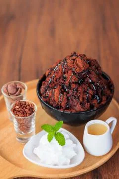 Chocolate ice cream Stock Photos