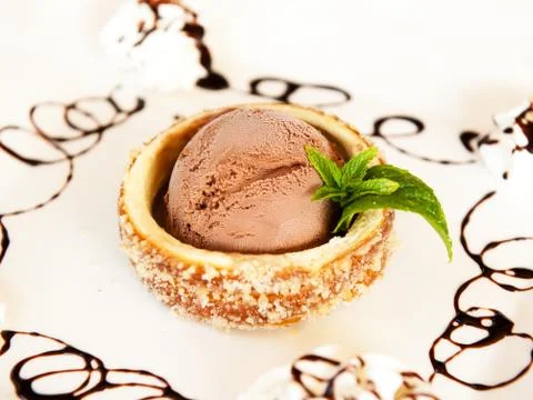 Chocolate ice cream Stock Photos