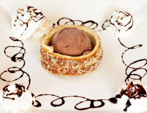Chocolate ice cream Stock Photos