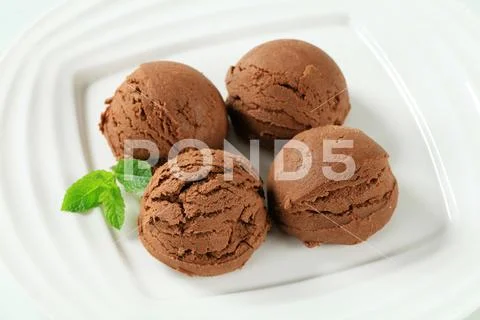 Chocolate ice cream Stock Photos