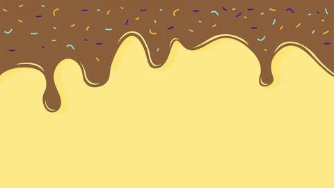 Chocolate ice cream plain background Stock Illustration