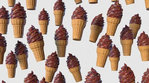 Chocolate Ice Cream Raining Stock Footage 341482587