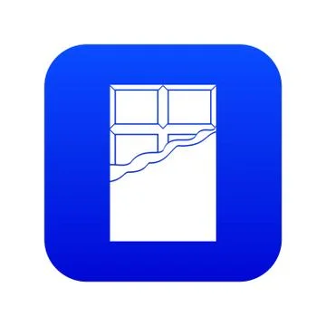 Chocolate icon digital blue Illustrazione stock