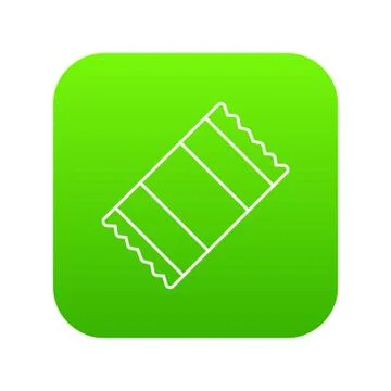 Chocolate icon green vector 스톡 일러스트